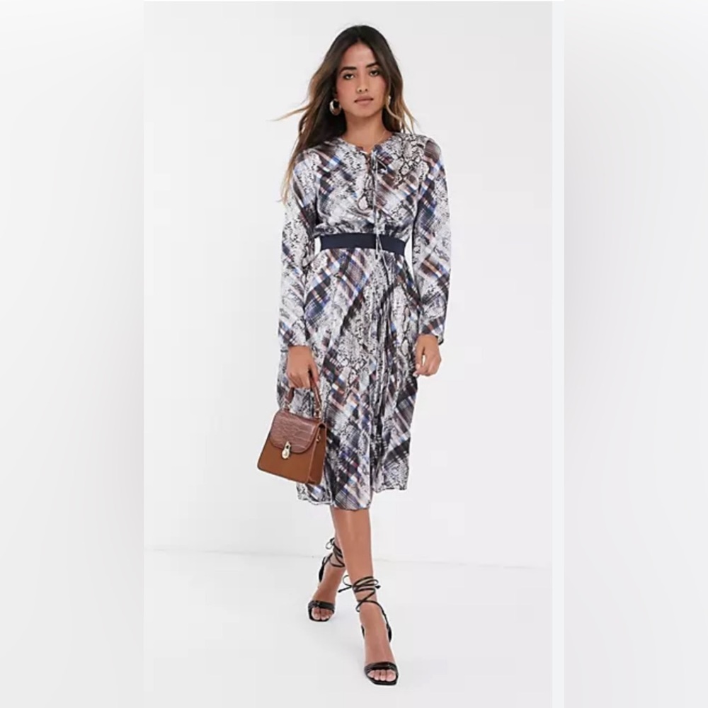 Ted Baker lilis quartz print midi dress size 4 (10US)